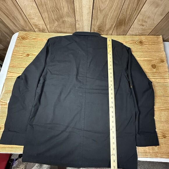 New Carhartt Rugged Flex Relaxed Fit Canvas Fleece-Lined Shirt Jacket Black Med - Picture 7 of 16